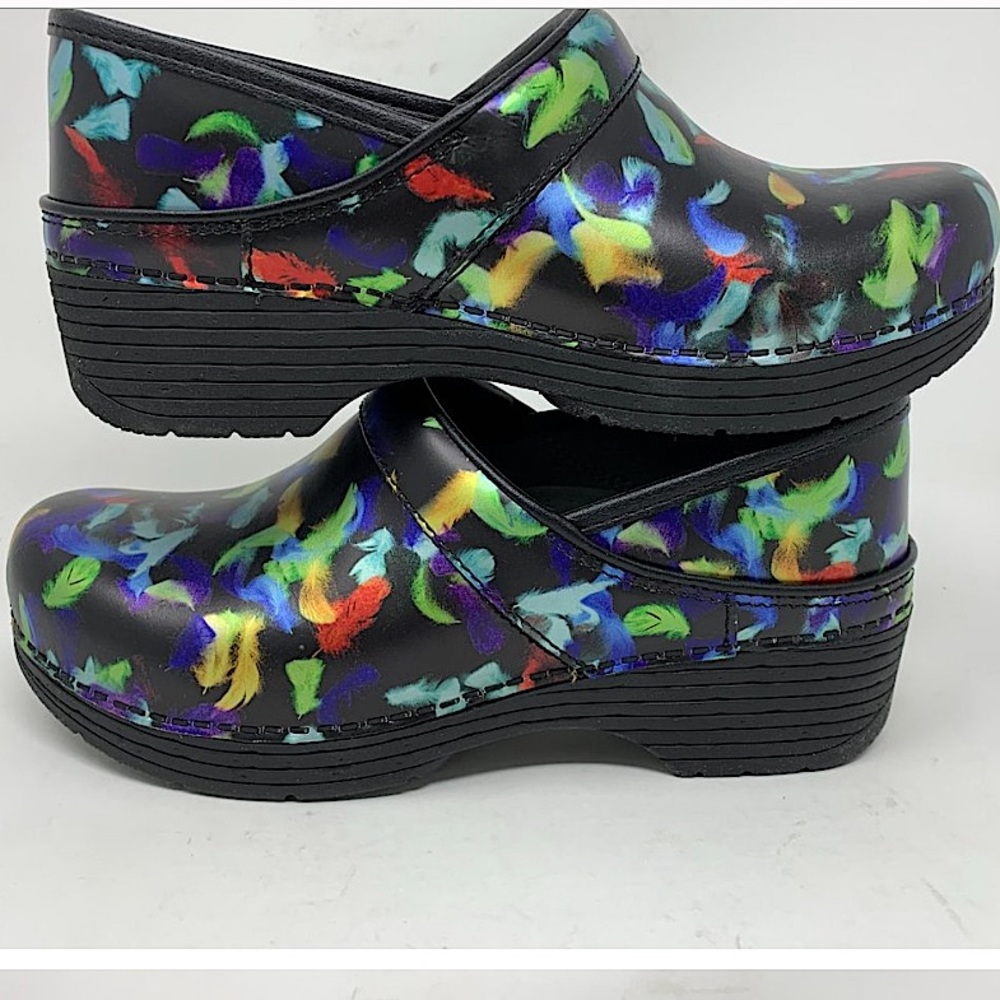 Dansko LT Professional Plum Multi-Color Clog 38 EU US 8M Women's